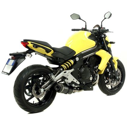 Silencieux Arrow Alu dark race-tech embout carbone - Noir