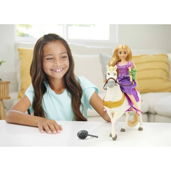 Disney Prinsesse - Rapunzel Dukke og Hest
