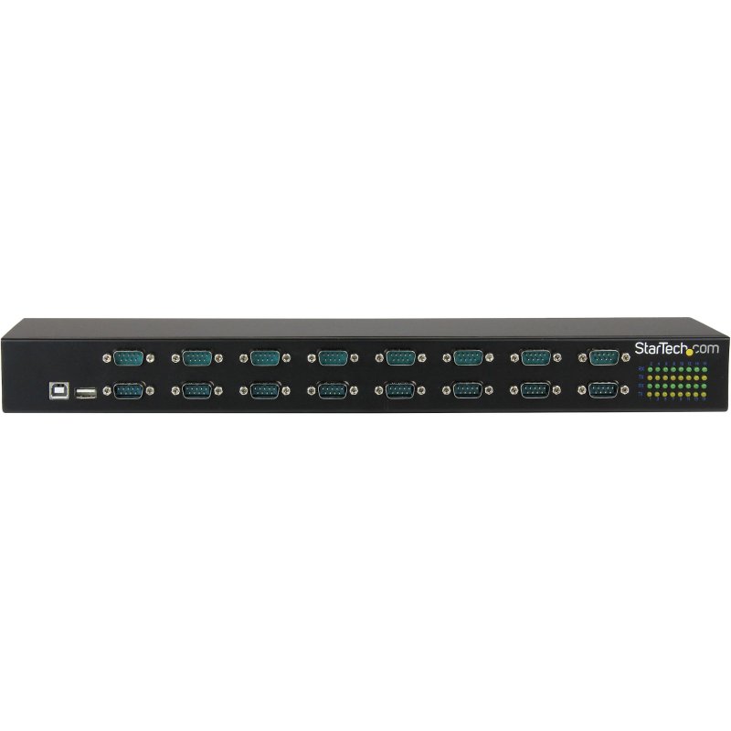 StarTech.com Hub série RS232 à 16 ports - Adaptateur USB vers 16x DB9 RS232 à montage en rack