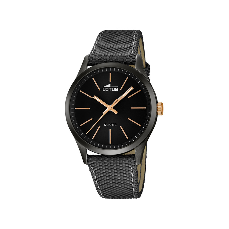 montre Lotus homme cuir noir