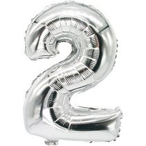 Ballon en film 'Chiffres', chiffre: 2, argent