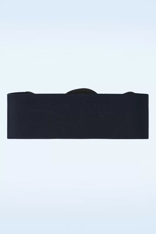 Banned Retro Corinne elastische riem in marineblauw