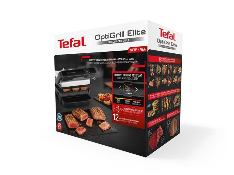 Tefal Kontaktgrill Optigrill Elite 2000 W Intelligenter Elektrogrill