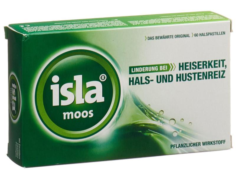 Isla Moos 60 Pastillen Lutschtabletten Isländisch Moos bei Husten und Heiserkeit