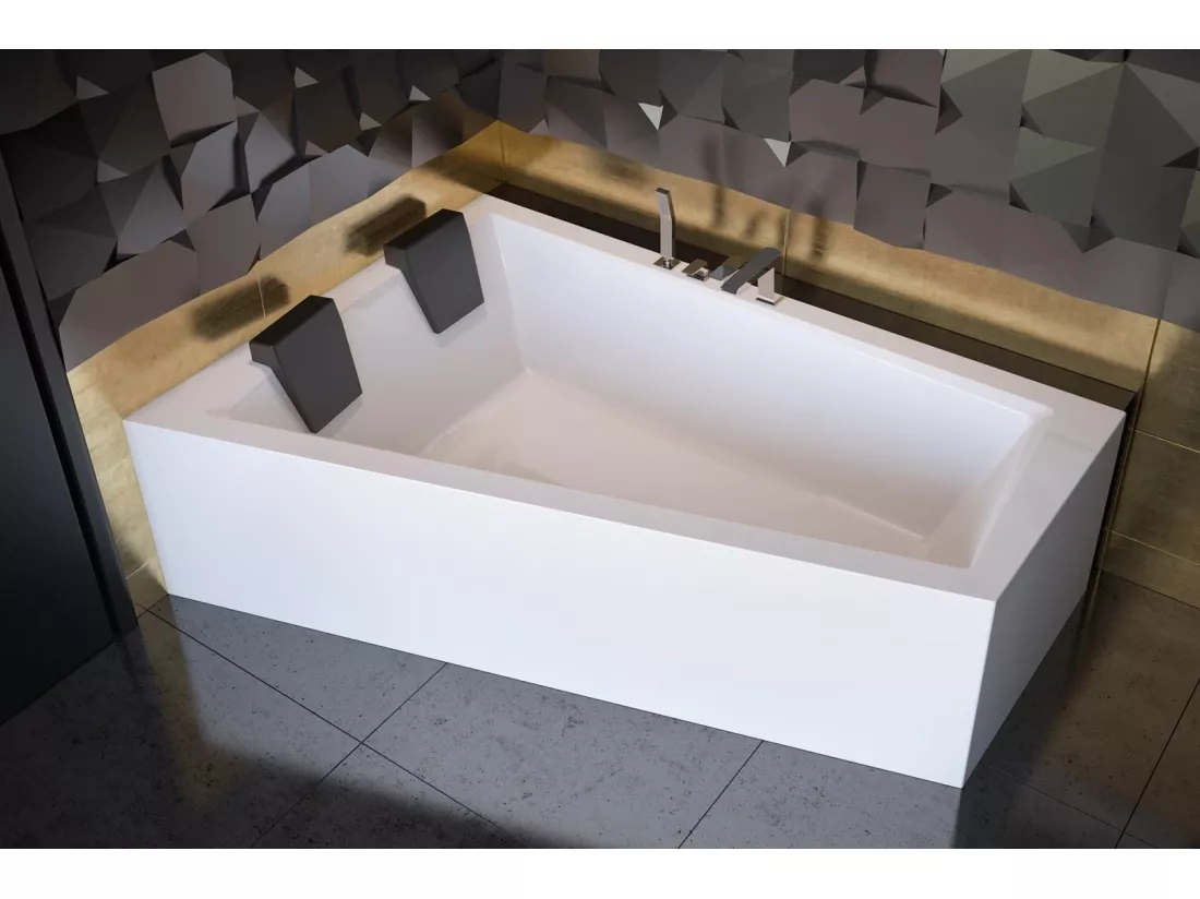 Baignoire d'angle Gauche INTIMA DUO en 170 ou 180 cm - Dimensions: 170cm