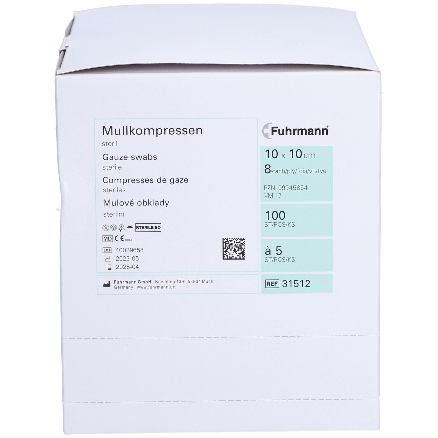 Mullkompressen Set 10 x 10 cm steril 8fach