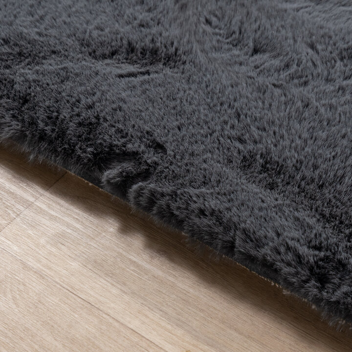 Zacht Hoogpolig vloerkleed - Comfy Supreme Antraciet