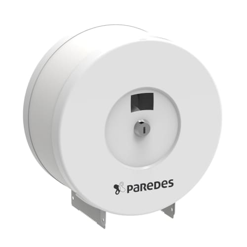 Distributeur de papier toilette en métal blanc pour rouleaux géants Paredes
