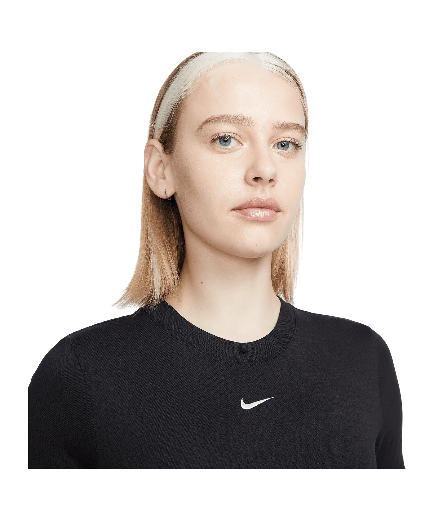 Nike Essential Crop T-Shirt Damen Schwarz F010
