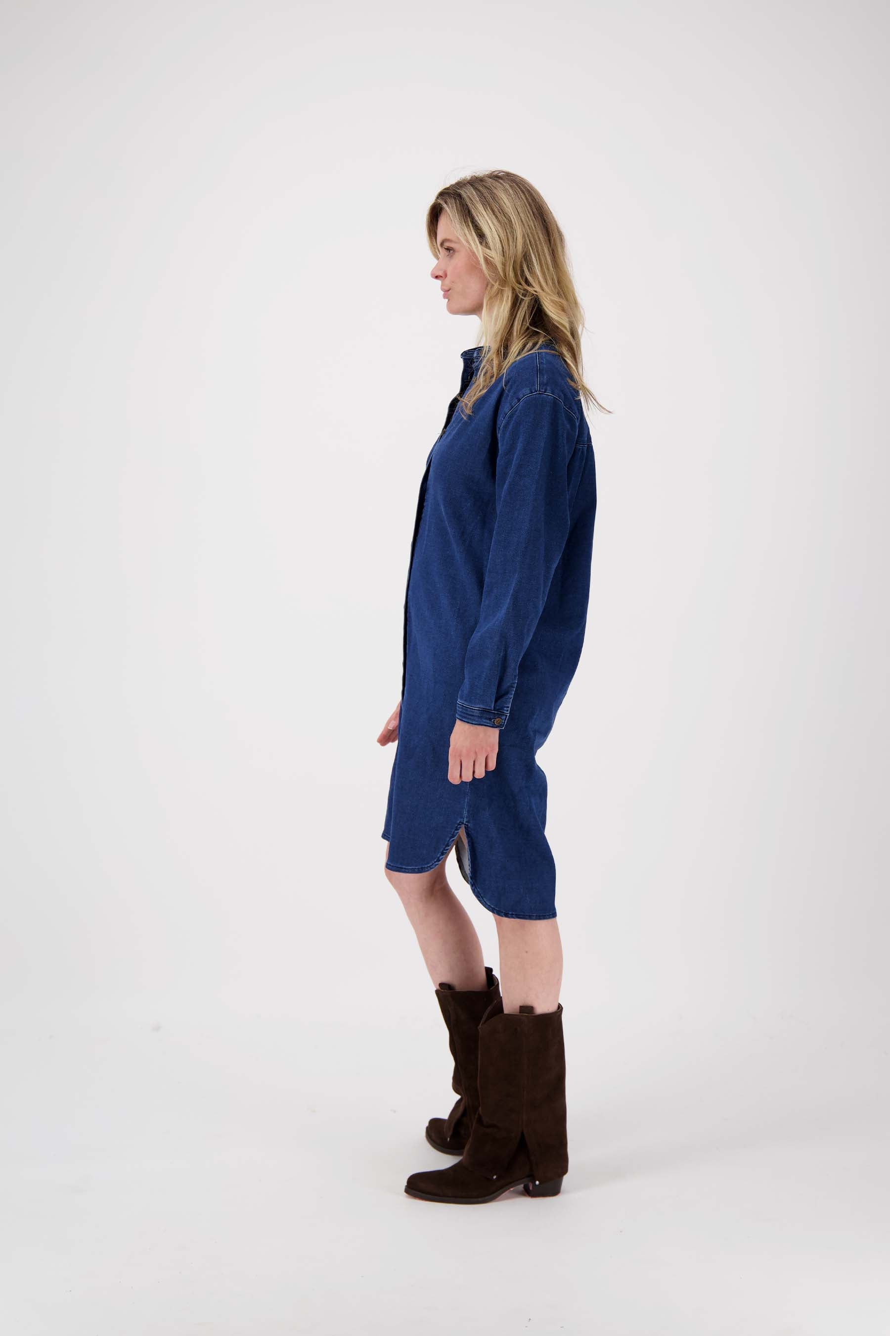 jurk van jogger denim stof
