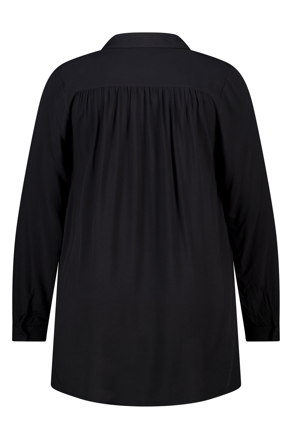 Ruimvallende blouse met v-hals Zwart