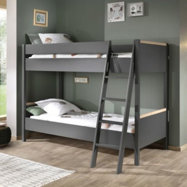 Vipack Londen Stapelbed Hoog Antraciet 160 cm