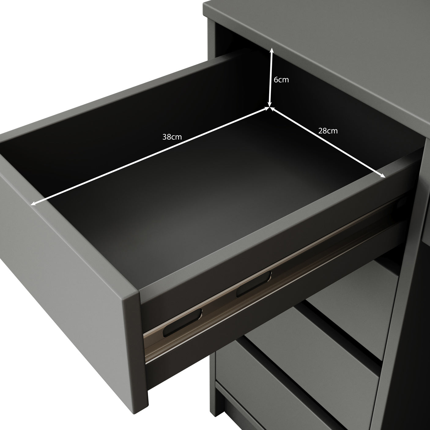 Meubella - Kaptafel Arco 2 - Wit hoogglans - 154 cm