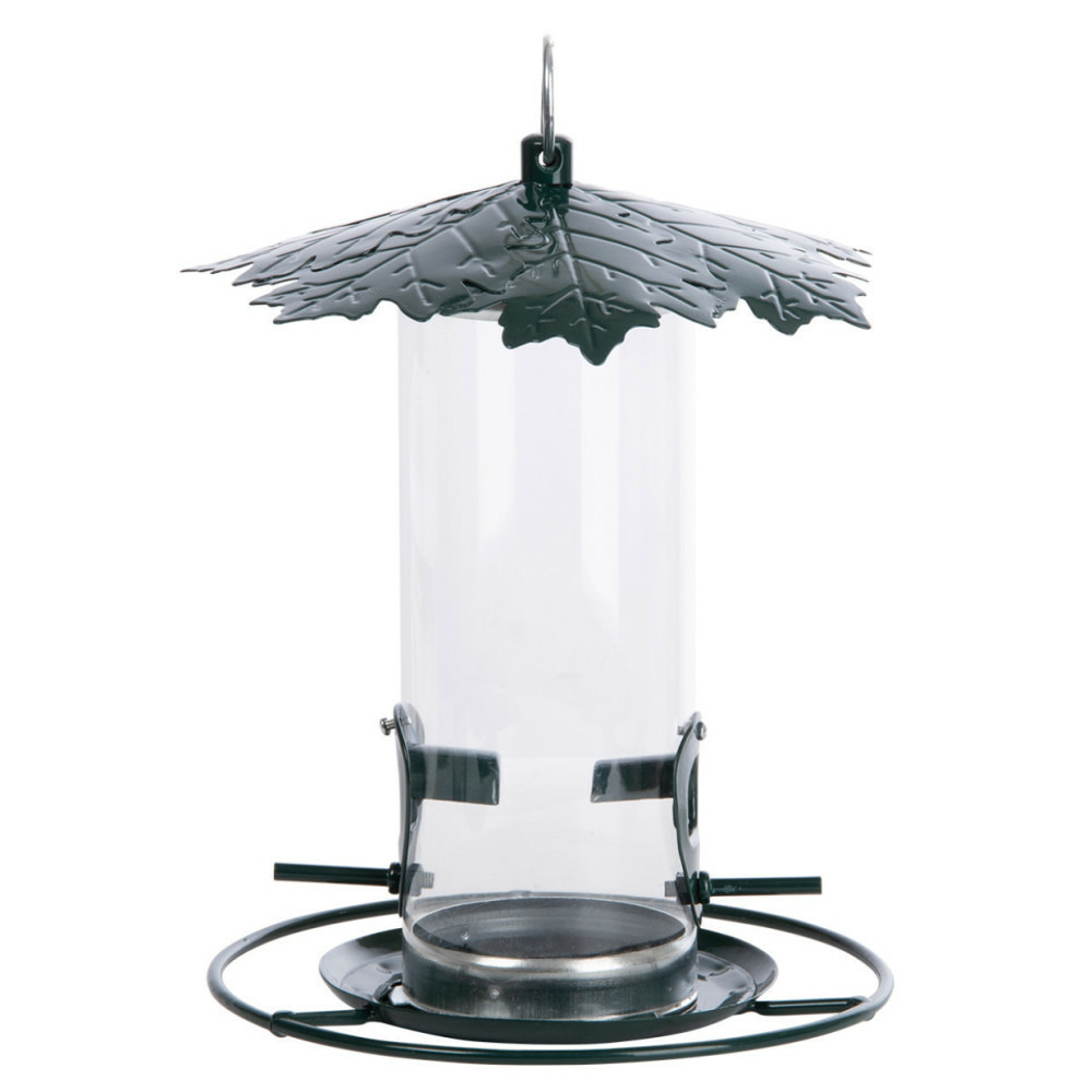 Silo alimentaire à graines avec auvent pour oiseaux hauteur 22cm