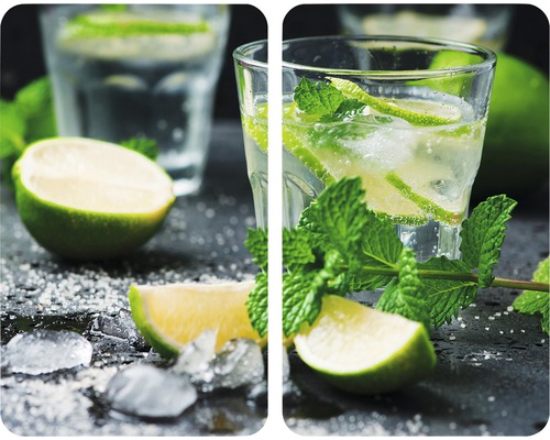 Glazen afdekplaten Wenko Mojito set van 2 52 x 30 cm
