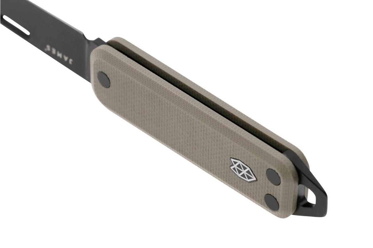 The James Brand The Elko Coyote Tan Black G10 Straight, zakmes