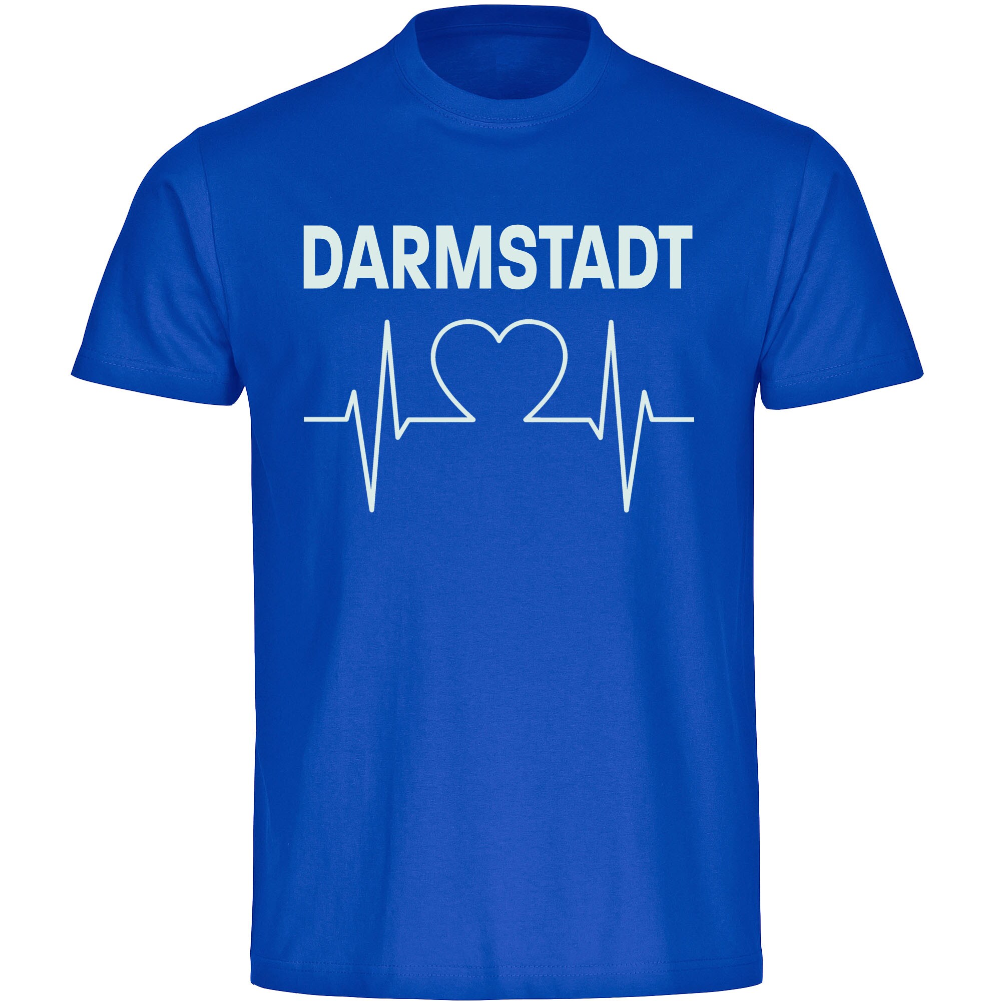multifanshop® Kinder T-Shirt - Darmstadt - Herzschlag - Druck weiß