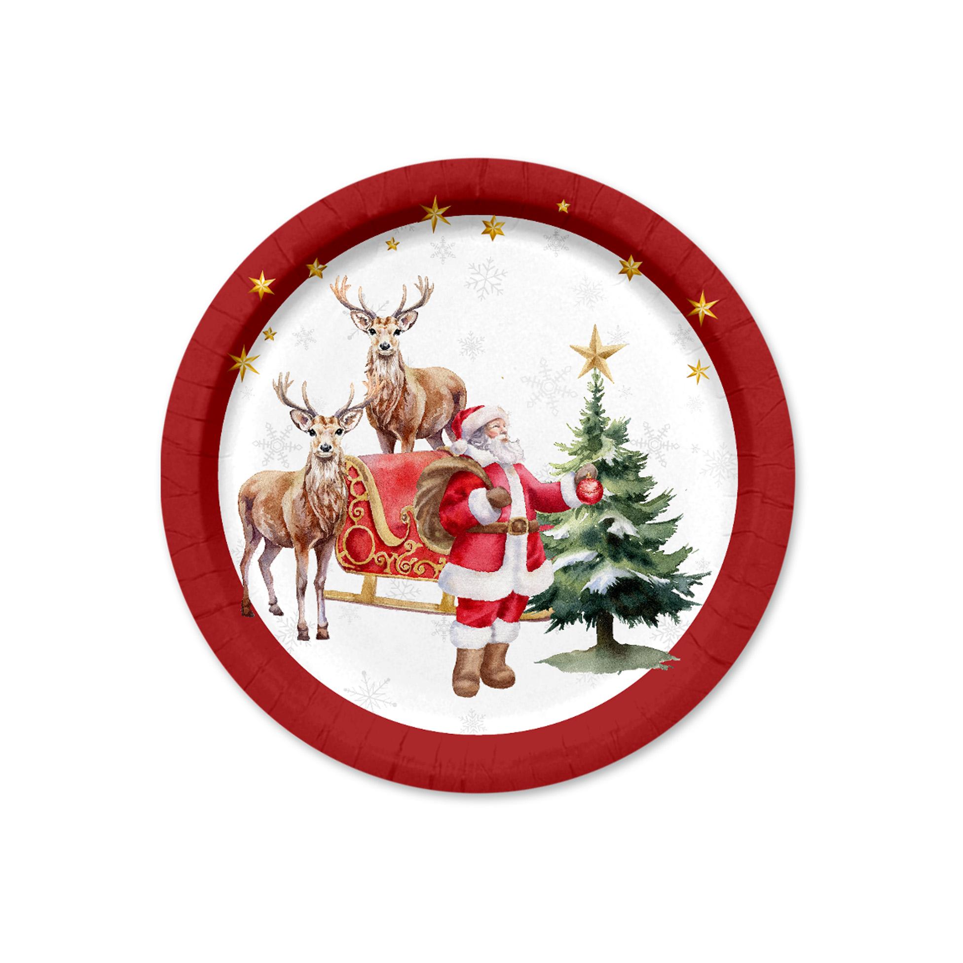 ASSIETTE TRADITIONNEL SANTA D.18CM X6 PIECES
