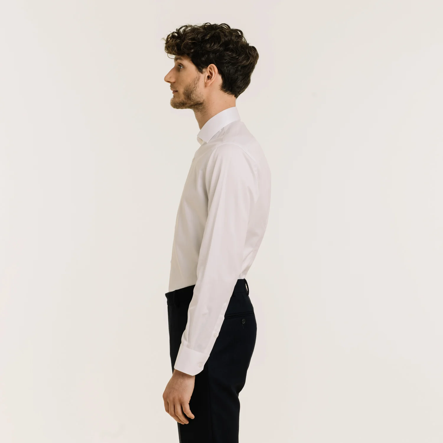 White double-twisted twill shirt