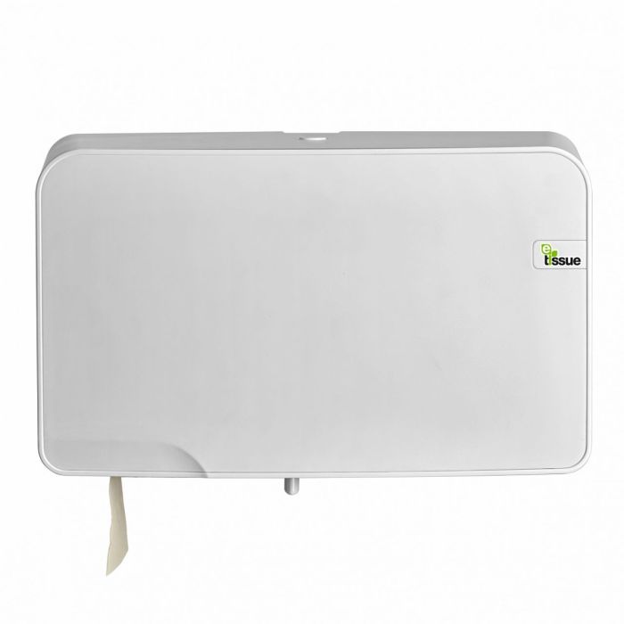 Dispenser voor mini jumbo wc rol houder toiletpapier E-Tissue White duo Mini Jumbo Toiletrolhouder (447007)
