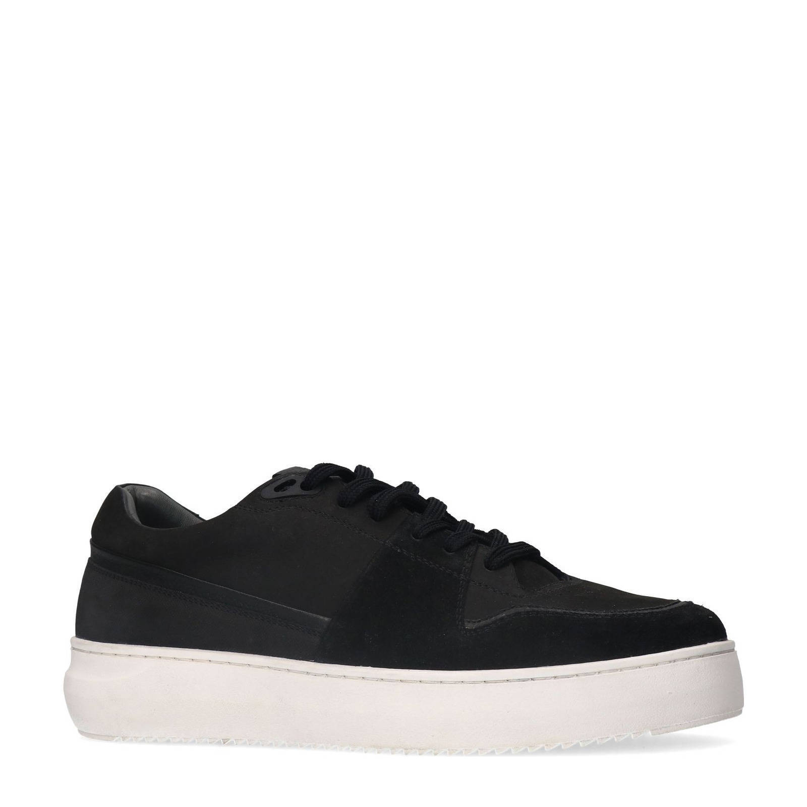 Manfield suède sneakers zwart