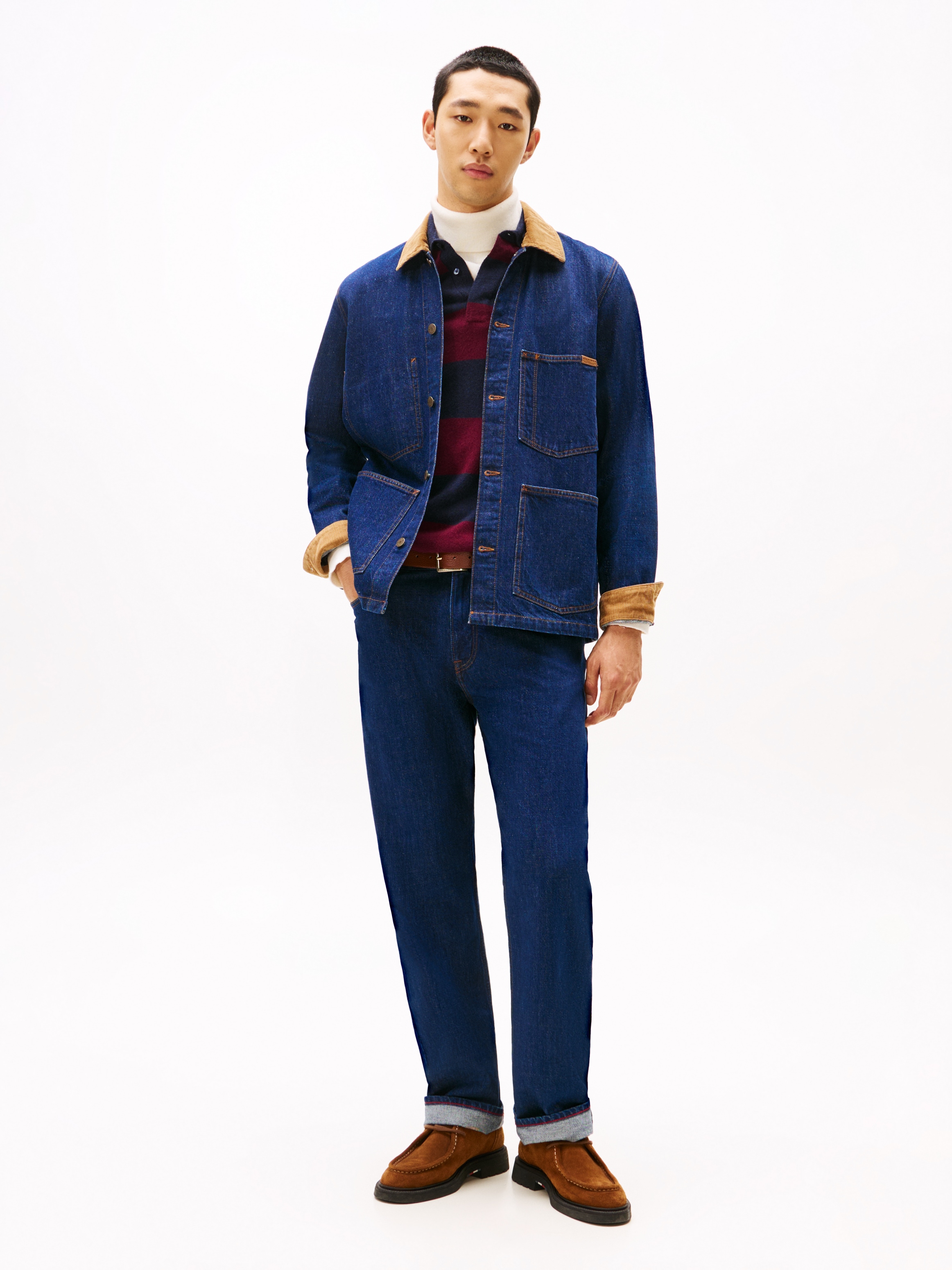 Tommy Hilfiger Jeansjacke »CHORE JACKET« Freizeitjacke, Übergangsjacke mit Cord-Kragen, regular fit