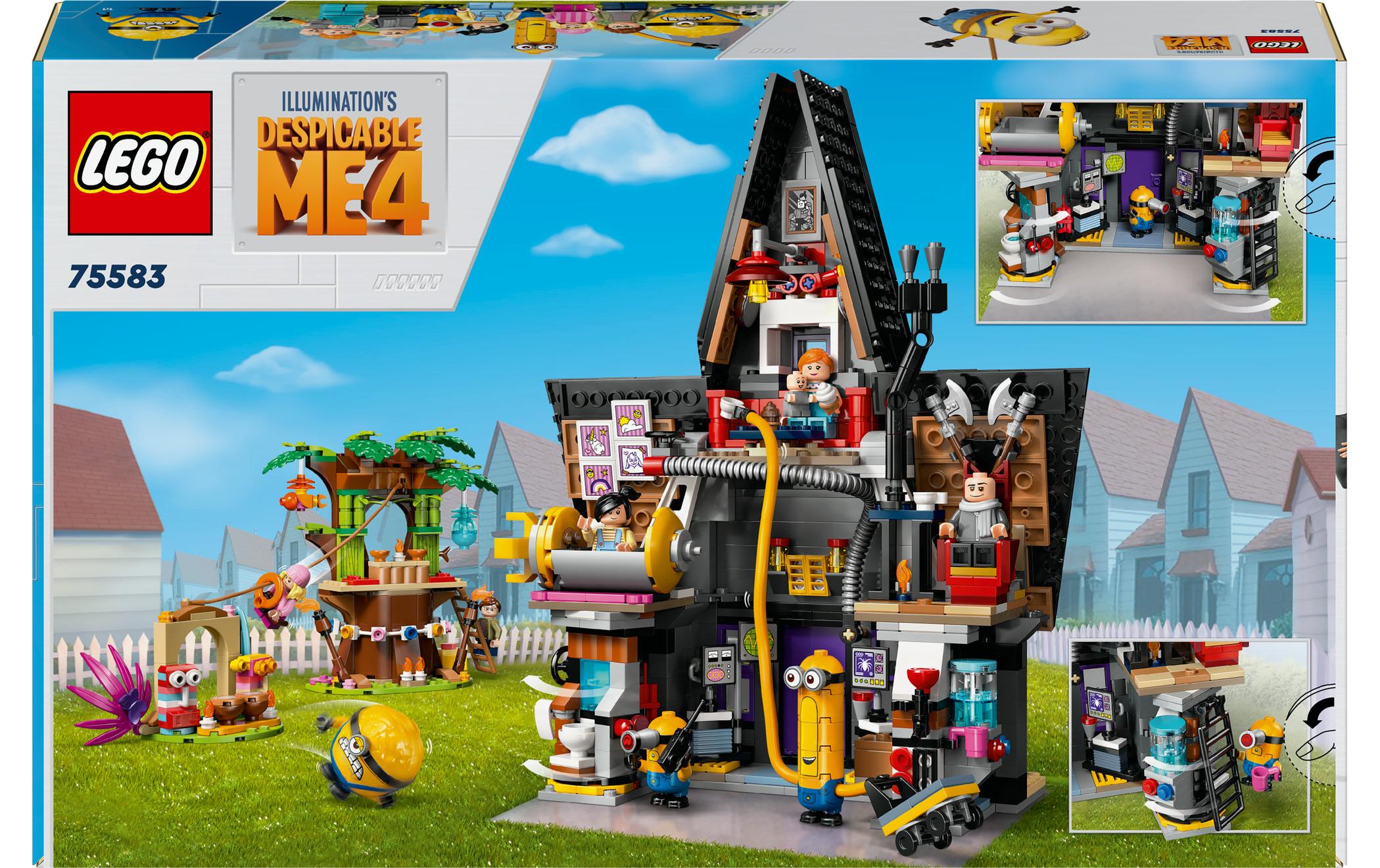 Despicable Me 4 Familienvilla von Gru und den Minions 75583Bau- und Spielset mit filmgetreuen Details und Figuren