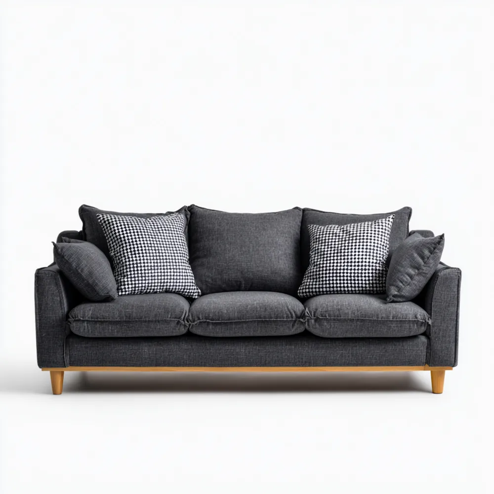 3-Sitzer-Sofa Stoff 200x90x85 cm - Dunkelgrau - Modernes Design