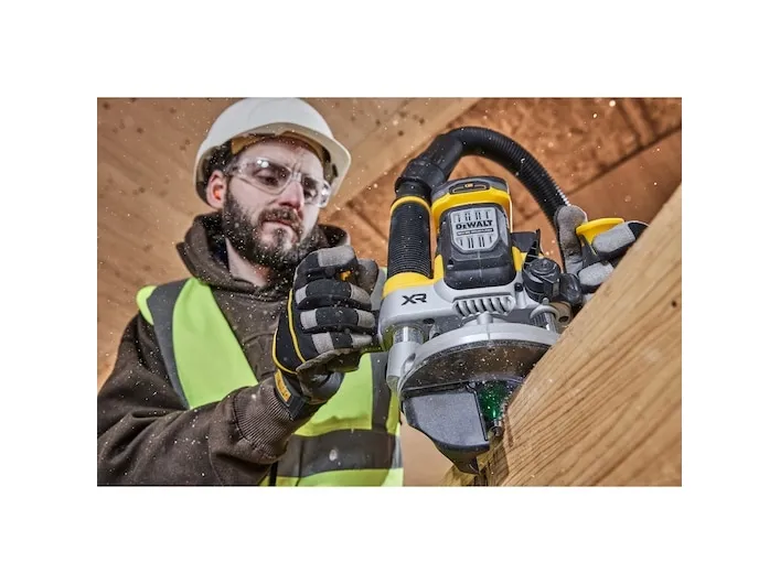 DeWALT DCW620H2-QW, Fod til justering af fræsedybde, Sort, Gul, 23000 rpm, 8 (5/16
