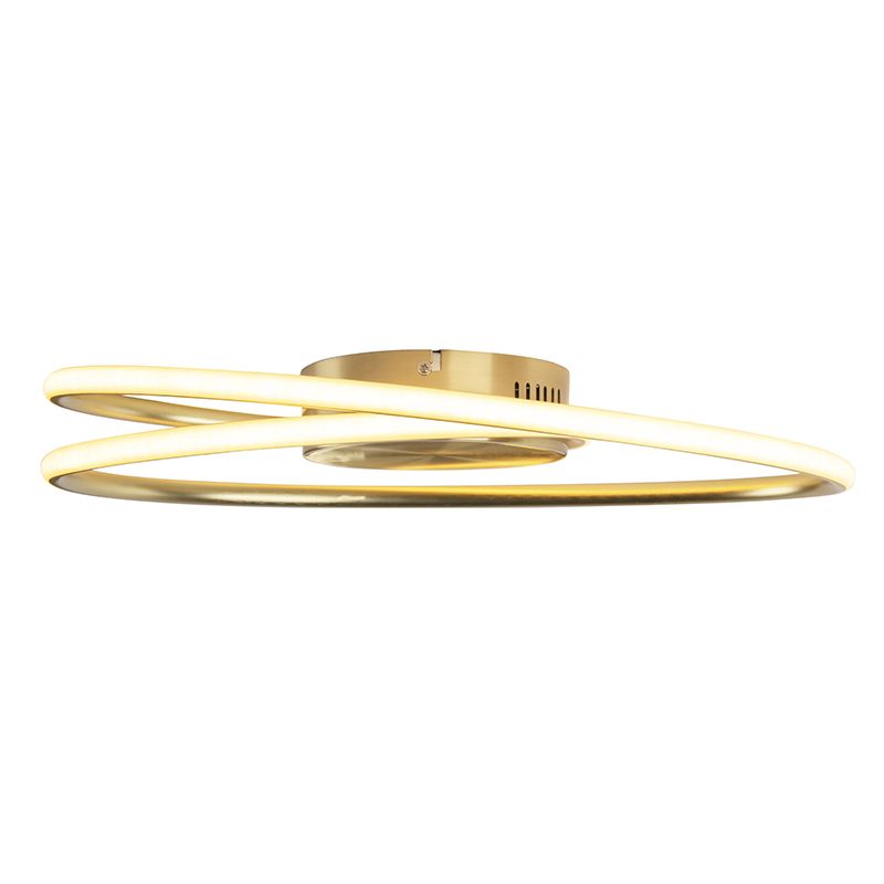 Design plafondlamp goud incl. LED 3 staps dimbaar - Rowan