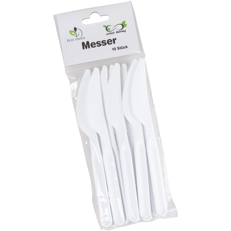 Elco Messer, Kunststoff, weiss, 10 Stück