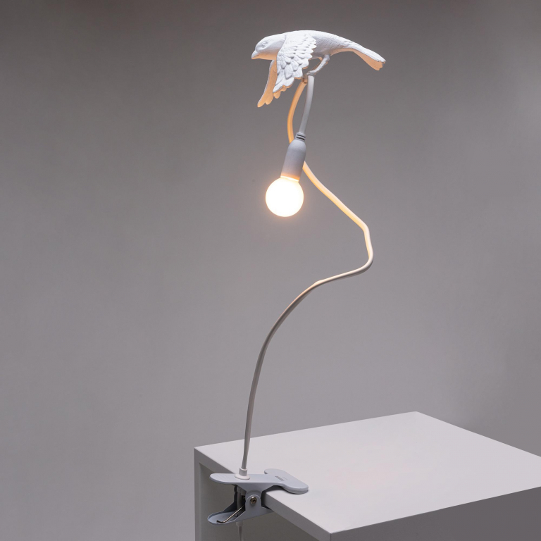 Seletti Sparrow Taking Off klemlamp