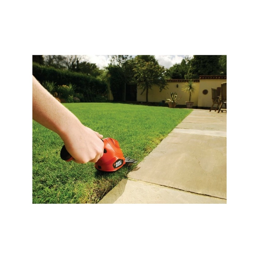 Taille herbe cisaillle sans fil 3.6v batterie lithium 1.1 ah black + decker gsl 200