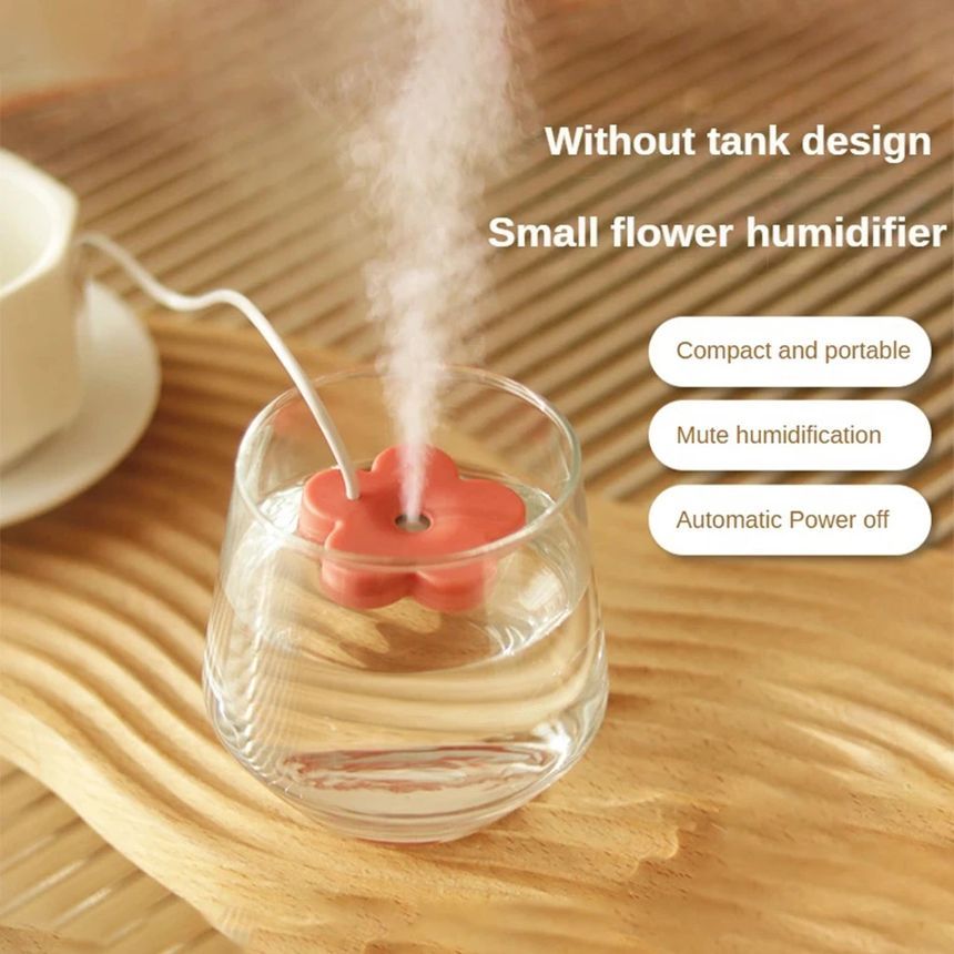 HOMTEC - USB-mistbevochtiger met bloemen