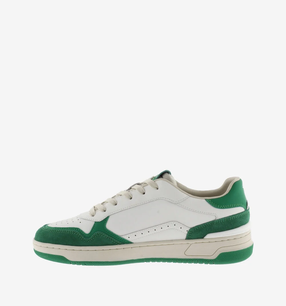 C80 - BLOCK COLORS UNISEX Baskets rétro unisexes monochromes VERDE