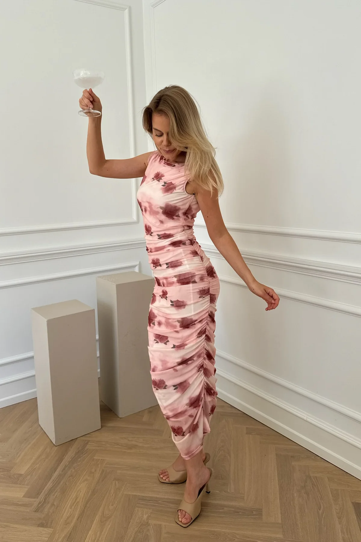 BYIC Miraic Mesh Dress rp rose print