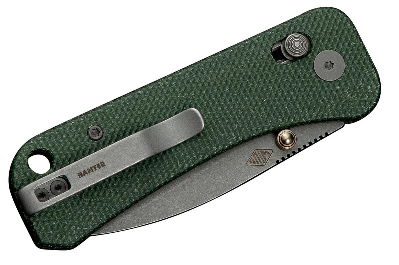 WE Knife Banter 2 WE23075-3 CPM-S35VN, Green Micarta, zakmes, Ben Petersen design