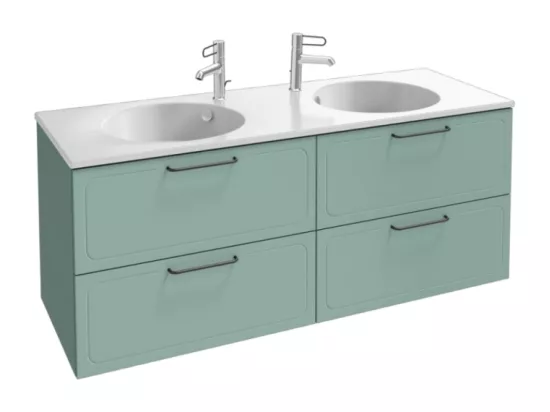 Meuble double vasque 140 cm JACOB DELAFON Odéon Rive Gauche vert olivier