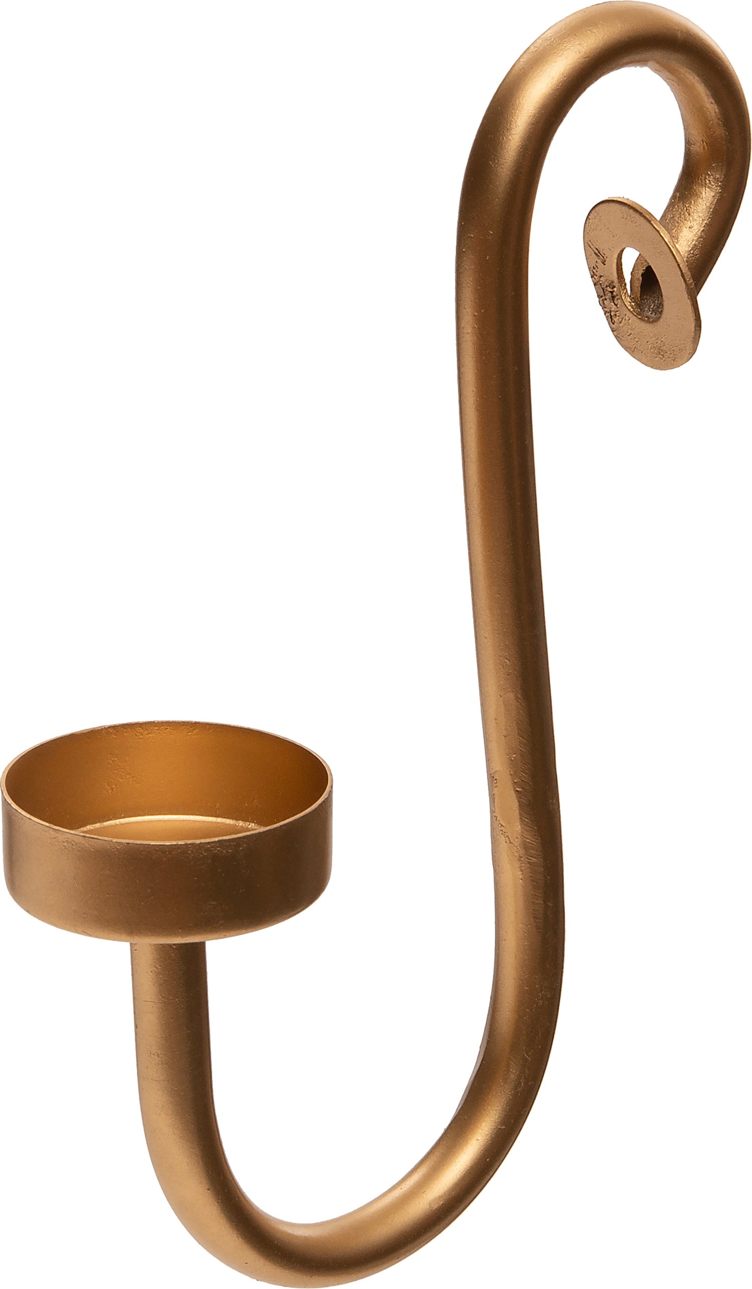 Intratuin waxinelichthouder met haak Tjeerd goud 32,5 x 20 x 20 cm