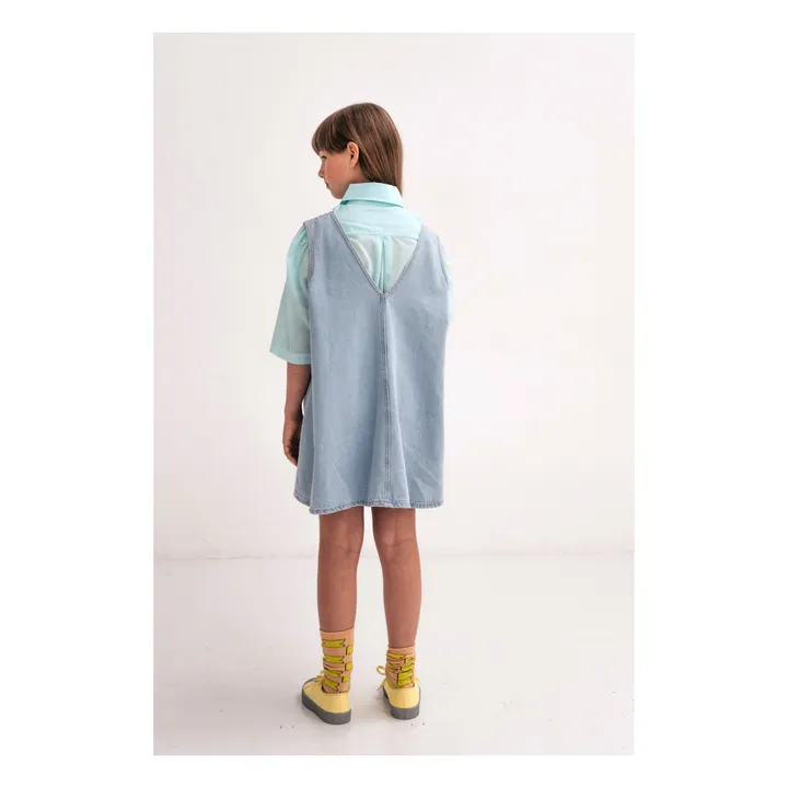 Repose AMS Robe Coton Bio Pinafore | Bleu jean