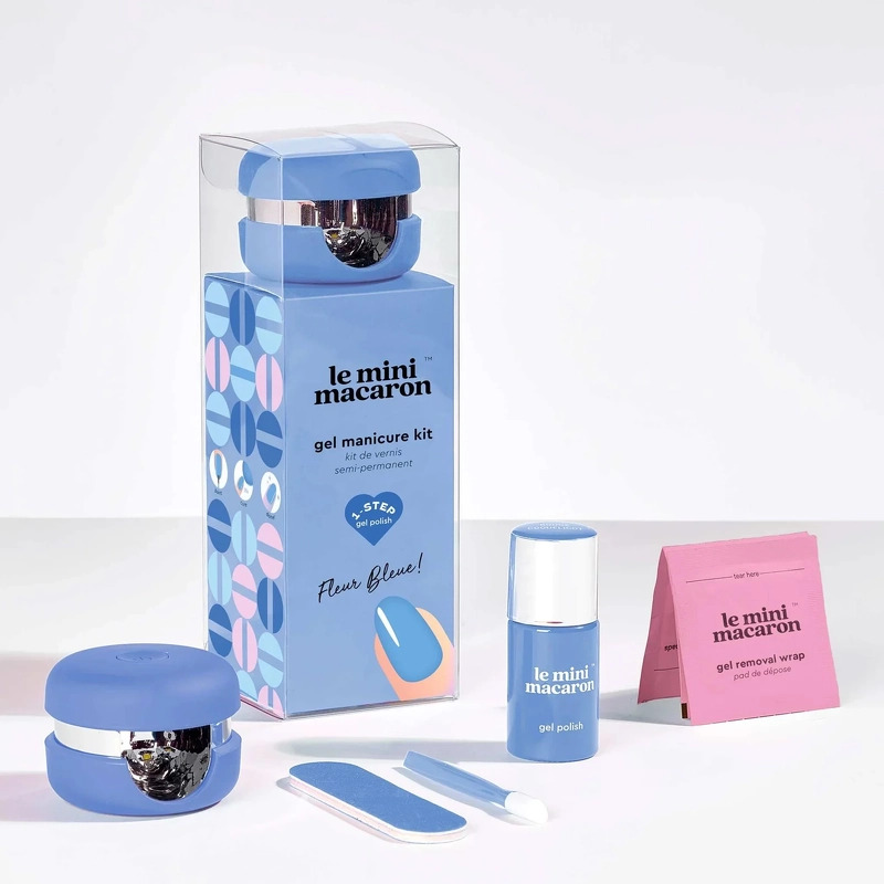 Le Mini Macaron Gel Manicure Kit - Fleur Bleue