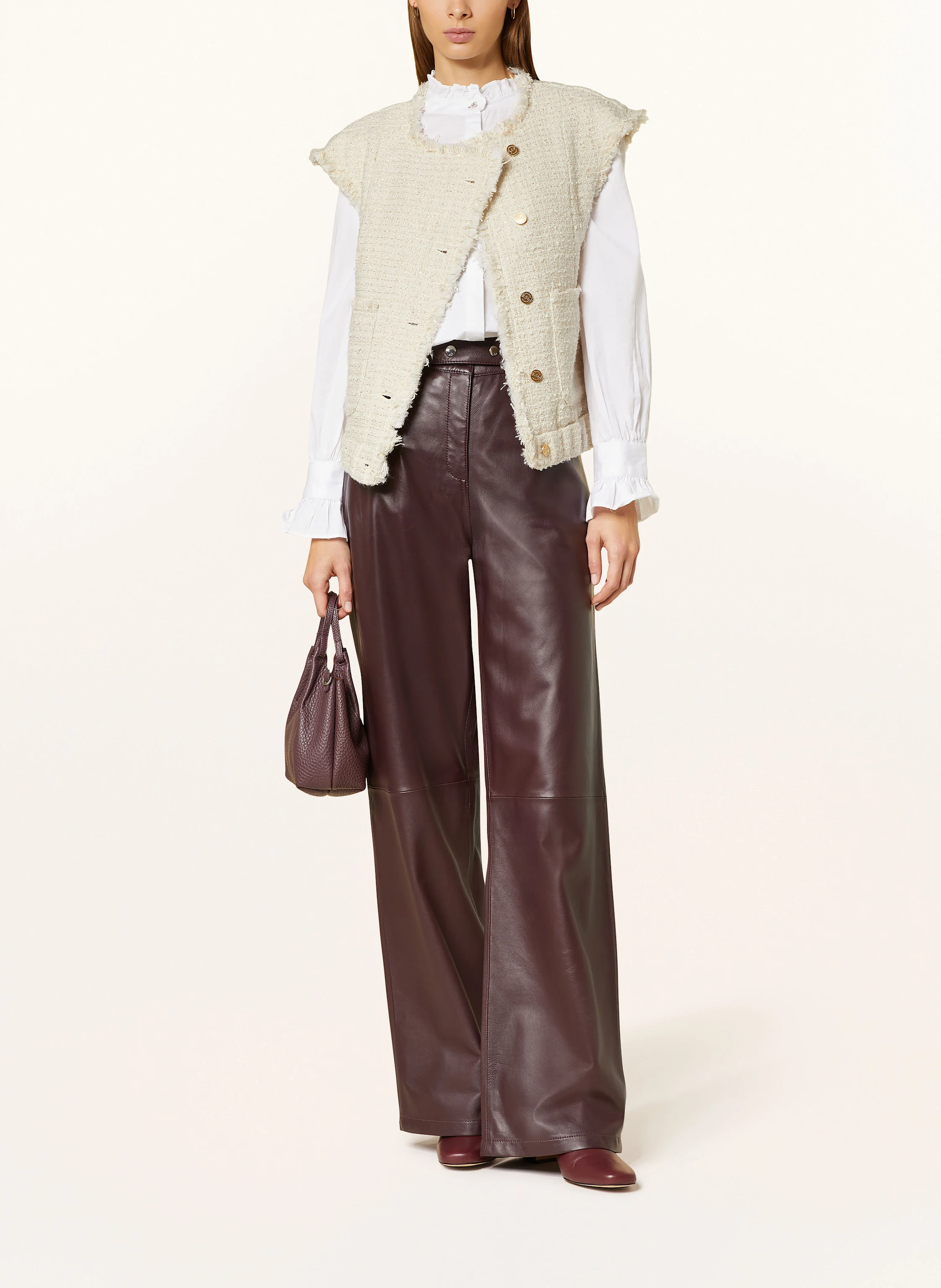 SCOTCH & SODA Tweed-Weste mit Glitzergarn und Pailletten