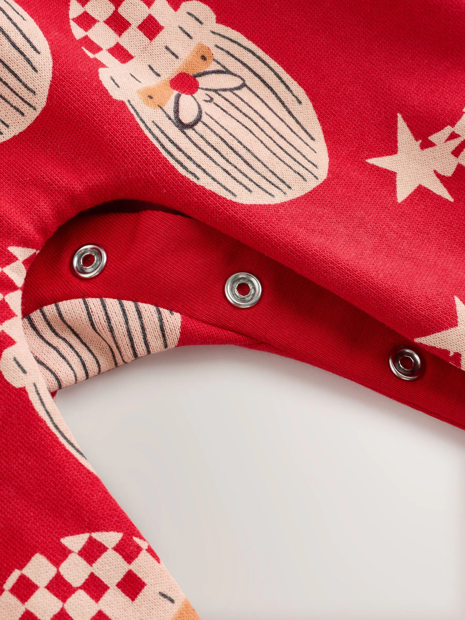 Rode kerstman - All-over Print Kerstmis Baby bretelbroekenset (0mnd-3jr)