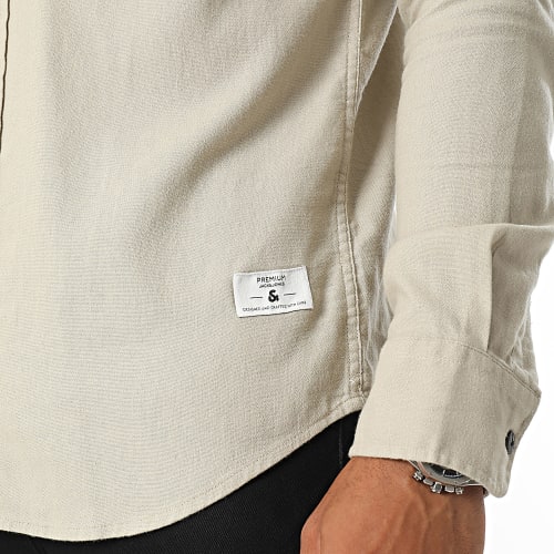 Chemise Manches Longues Brook Solid Twill Beige