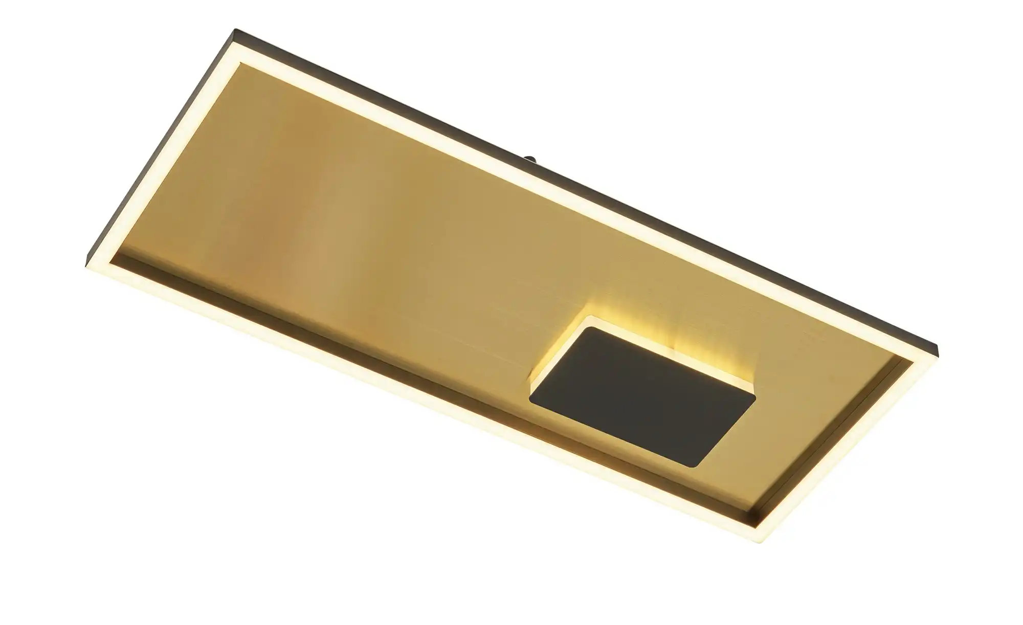 KHG LED-Deckenleuchte, schwarz/goldfarben rechteckig