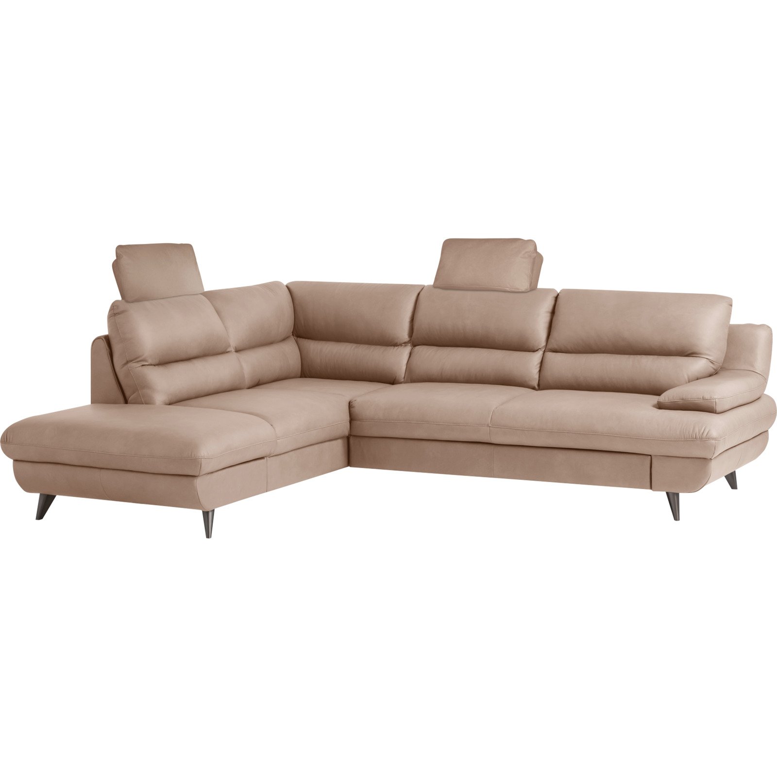 Ecksofa Pike Leder, Ottomane links cappuccino