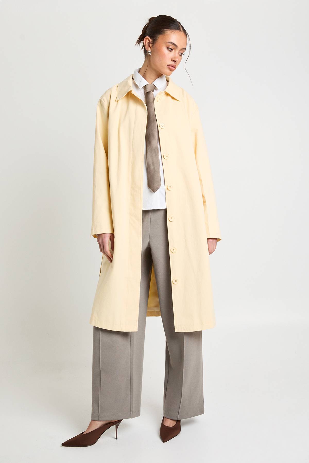 boohoo Trench-coat Ceinturé