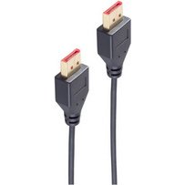 BASIC-S Câble DisplayPort 1.4, slim, 1,5 m, noir
