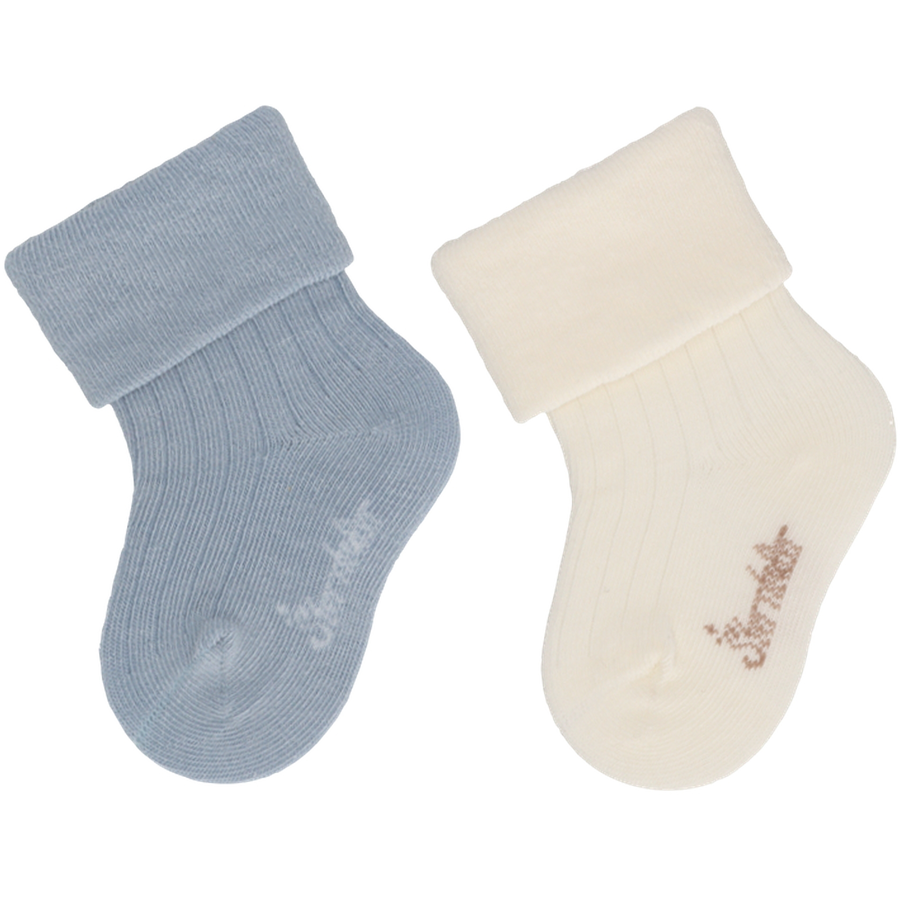 Sterntaler Baby-Socken DP Rippe graublau