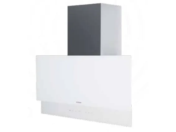 Edesa ECV-7832 GWH - Hætte - skorsten - bredde: 70 cm - dybde: 29 cm - udtrækning og recirkulation (-) - rustfrit stål/hvidt glas